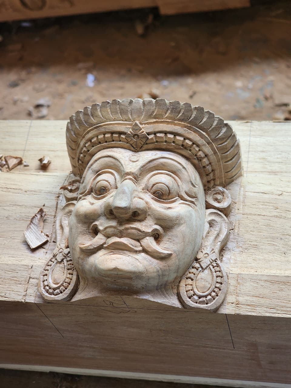 Wood carving detail
